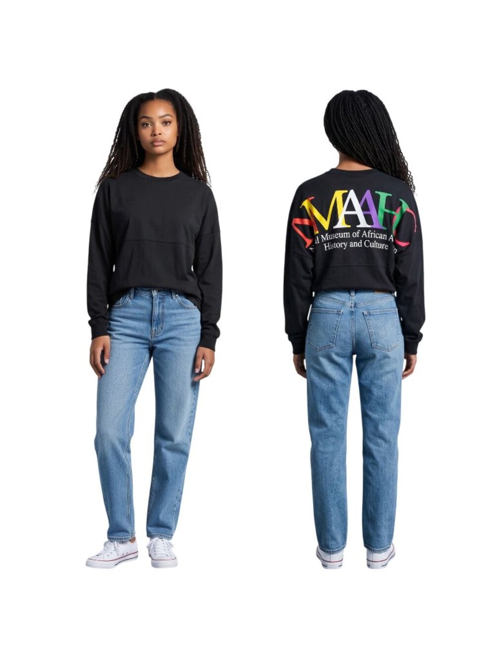 Spirit Jersey Black Long Sleeve Shirt size S NMAAHC African American Museum
